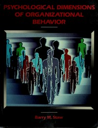 Psychological dimensions of organizational behavior /