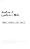 Analysis of qualitative data /