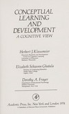 Conceptual learning and development : a cognitive view /