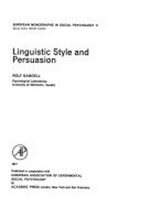 Linguistic style and persuasion /