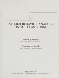 Applied behavior analysis in the classroom /