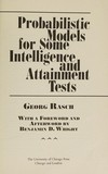 Probabilistic models for some intelligence and attainment tests /