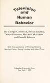 Television and human behavior /