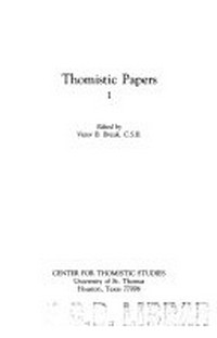 Thomistic papers /