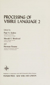 Processing of visible language /