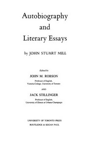 Autobiography and literary essays /