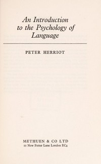 An introduction to the psychology of language /