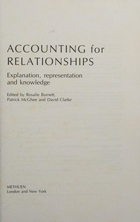 Accounting for relationships : explanation, representation and knowledge /