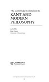 The Cambridge companion to Kant and modern philosophy /