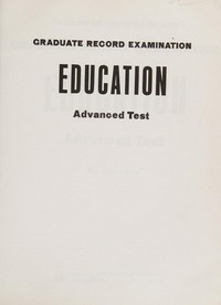 Graduate record examination : education : advanced test /