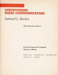Discovering mass communication /