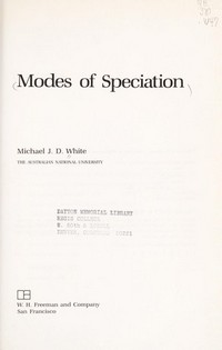 Modes of speciation /