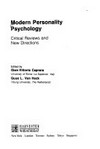 Modern personality psychology : critical reviews and new directions /