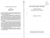 He became poor : the poverty of Christ and Aquinas's economic teachings /