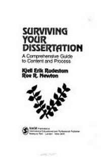 Surviving your dissertation : a comprensive guide to content and process /