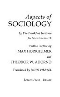 Aspects of sociology /