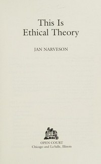 This is ethical theory /