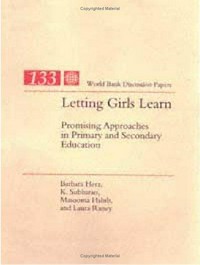Letting girls learn : promising approaches in primary and secondary education /