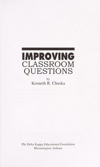 Improving classroom questions /