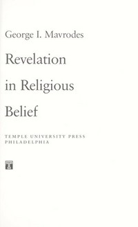 Revelation in religious belief /