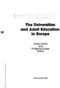 The universities and adult education in Europe /