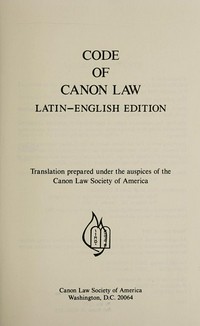 Code of canon law : Latin-English edition /