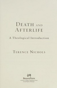 Death and afterlife : a theological introduction /