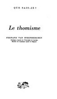 Le thomisme /