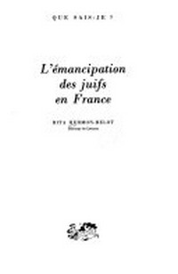 L'émancipation des Juifs en France /