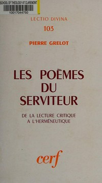 Les Poèmes du Serviteur : de la lecture critique à l'herméneutique /