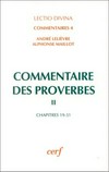 Commentaire des Proverbes : chapitres 19-31 /