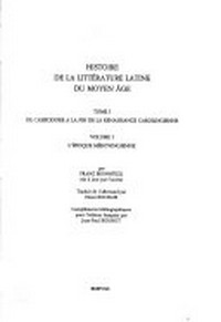 Histoire de la littérature latine du moyen âge /