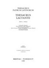 Thesaurus Lactantii /