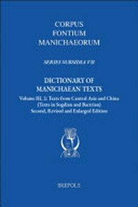 Dictionary of Manichaean texts.
