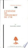 L'exégèse de Théodoret de Cyr /