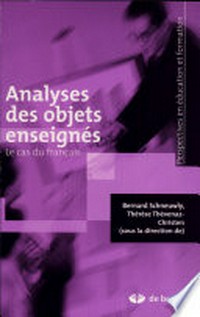 Analyses des objets enseignés : le cas du français /