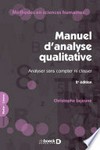 Manuel d'analyse qualitative : analyser sans compter ni classer /