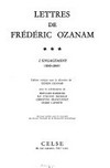 Lettres de Frédéric Ozanam.