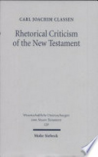 Rhetorical criticism of the New Testament /