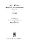 Wirtschaft und Gesellschaft : Soziologie : Unvollendet, 1919-1920 /