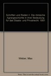 Die römische Agrargeschichte in ihrer Bedeutung für das Staats- und Privatrecht, 1891 /