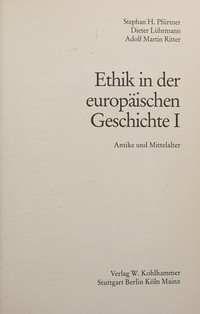 Ethik in der europäischen Geschichte /