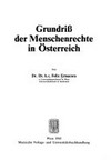 Grundriss der Menschenrechte in Österreich /
