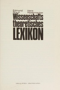 Wissenschafts theoretisches lexikon /
