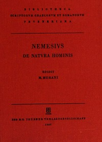 Nemesii Emeseni De natura hominis /