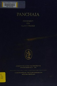 Panchaia : Festschrift für Klaus Thraede /