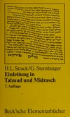 Einleitung in Talmud und Midrasch /