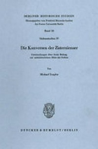 Die Konversen der Zisterzienser : Untersuchungen über ihren Beitrag zur mittelalterlichen Blüte des Ordens /
