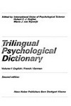 Trilingual psychological dictionary /
