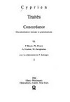 Cyprien : traités, concordance : documentation lexicale et grammaticale /